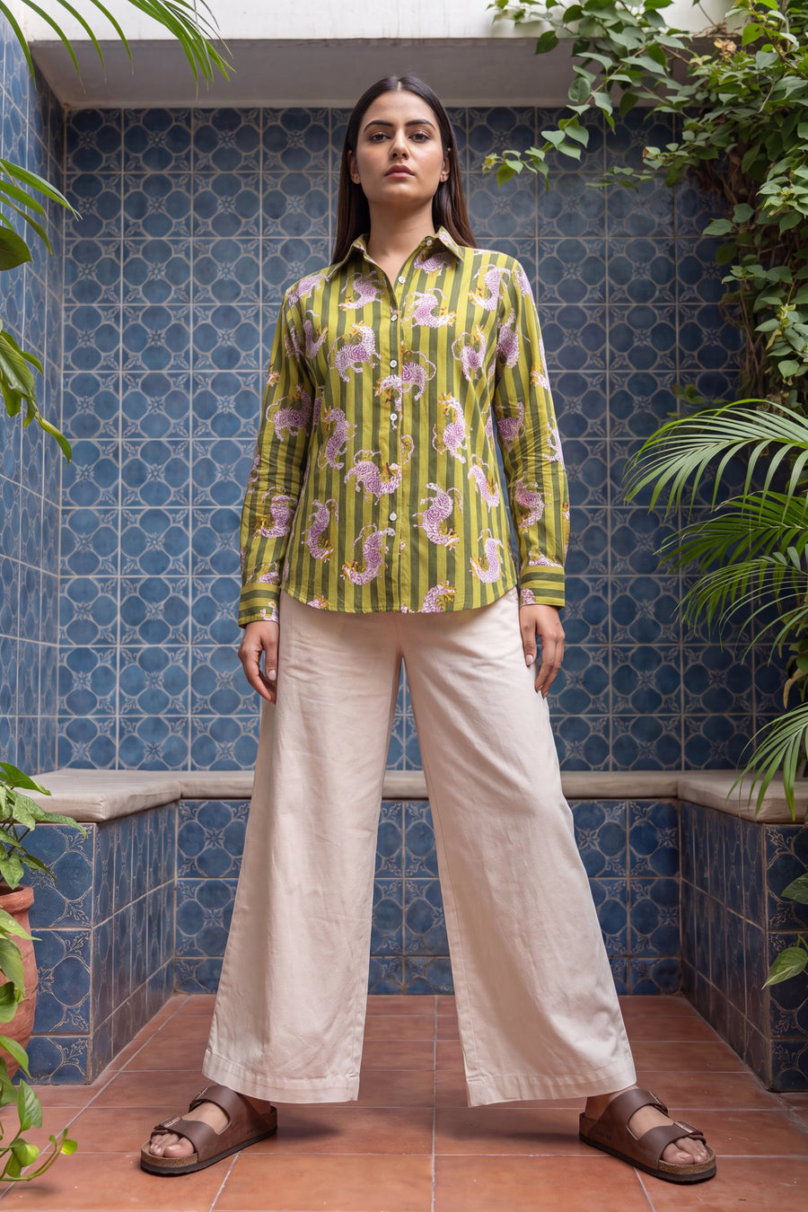 Pistachio Green Cotton Shirt — image 5