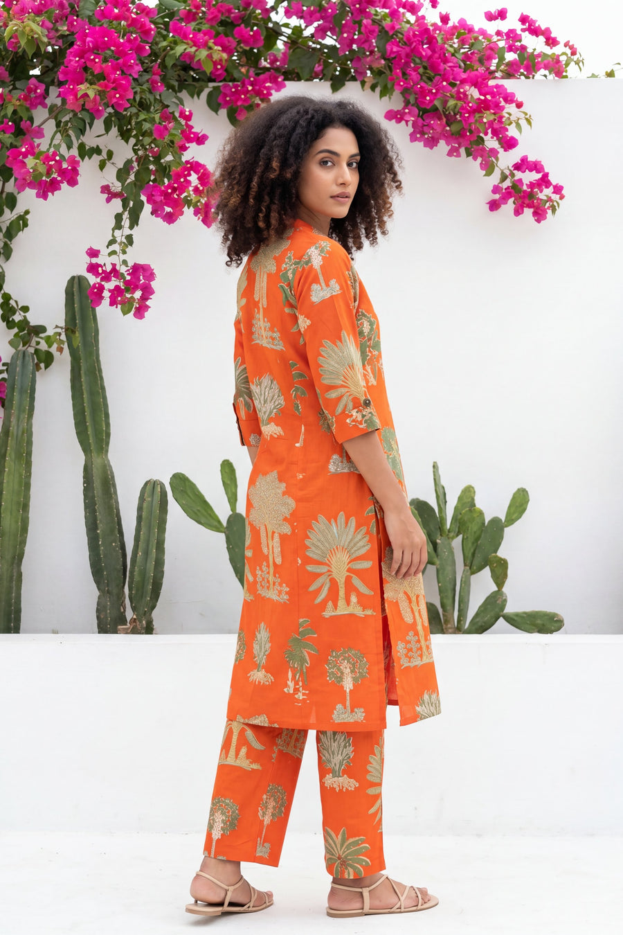 Saffron Menagerie Rust Block Print Cotton Co-ord Set — image 6