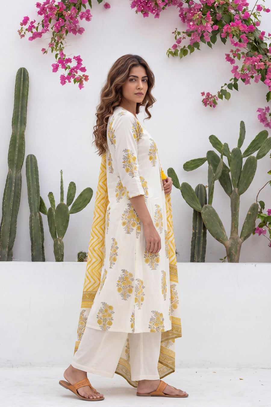 Raag Ivory Scattered Buti Cotton Suit Set — image 5