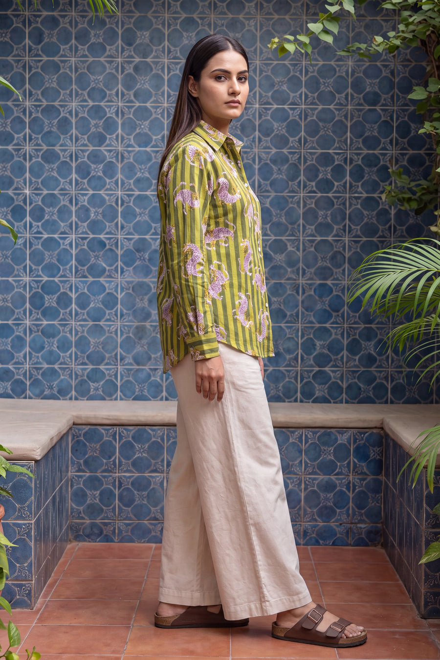 Pistachio Green Cotton Shirt — image 6