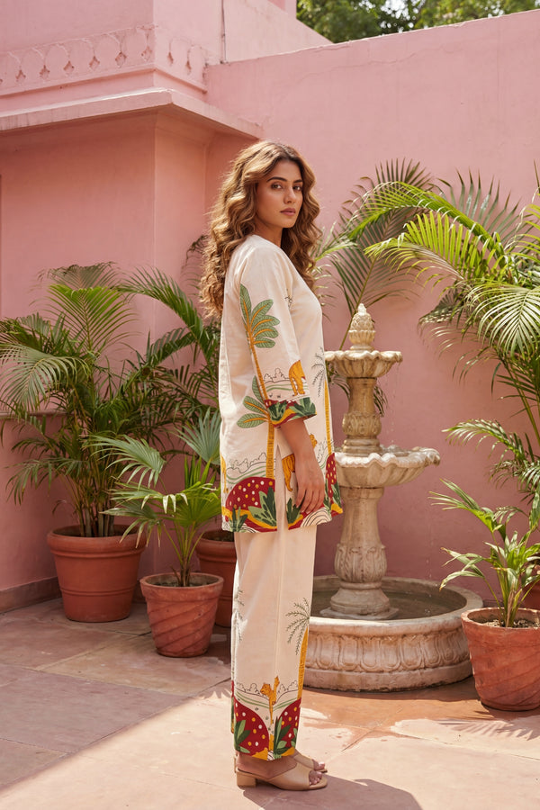 Sunset Savanna Cotton Flex Co-ord Set