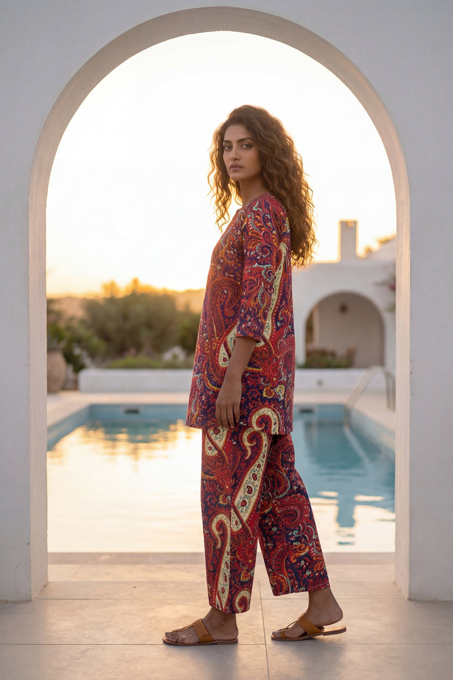 Paisley Whispers Blue Cotton Co-ord Set — image 12