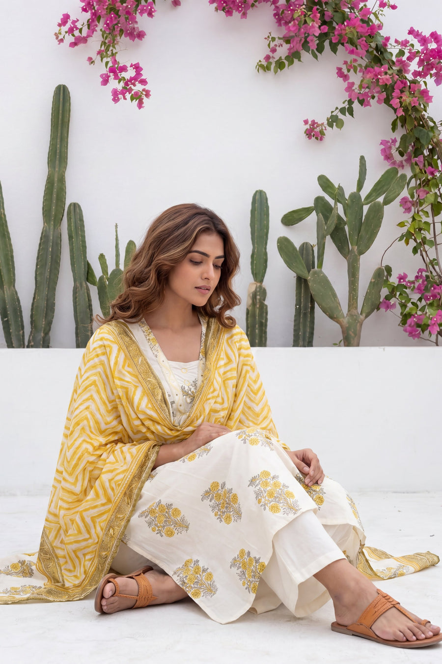 Raag Ivory Scattered Buti Cotton Suit Set — image 8