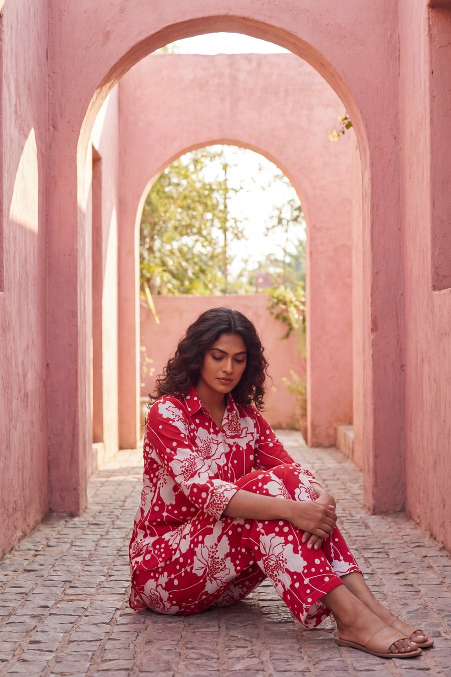 Scarlet Bloom Floral Cotton Co-ord Set — image 10