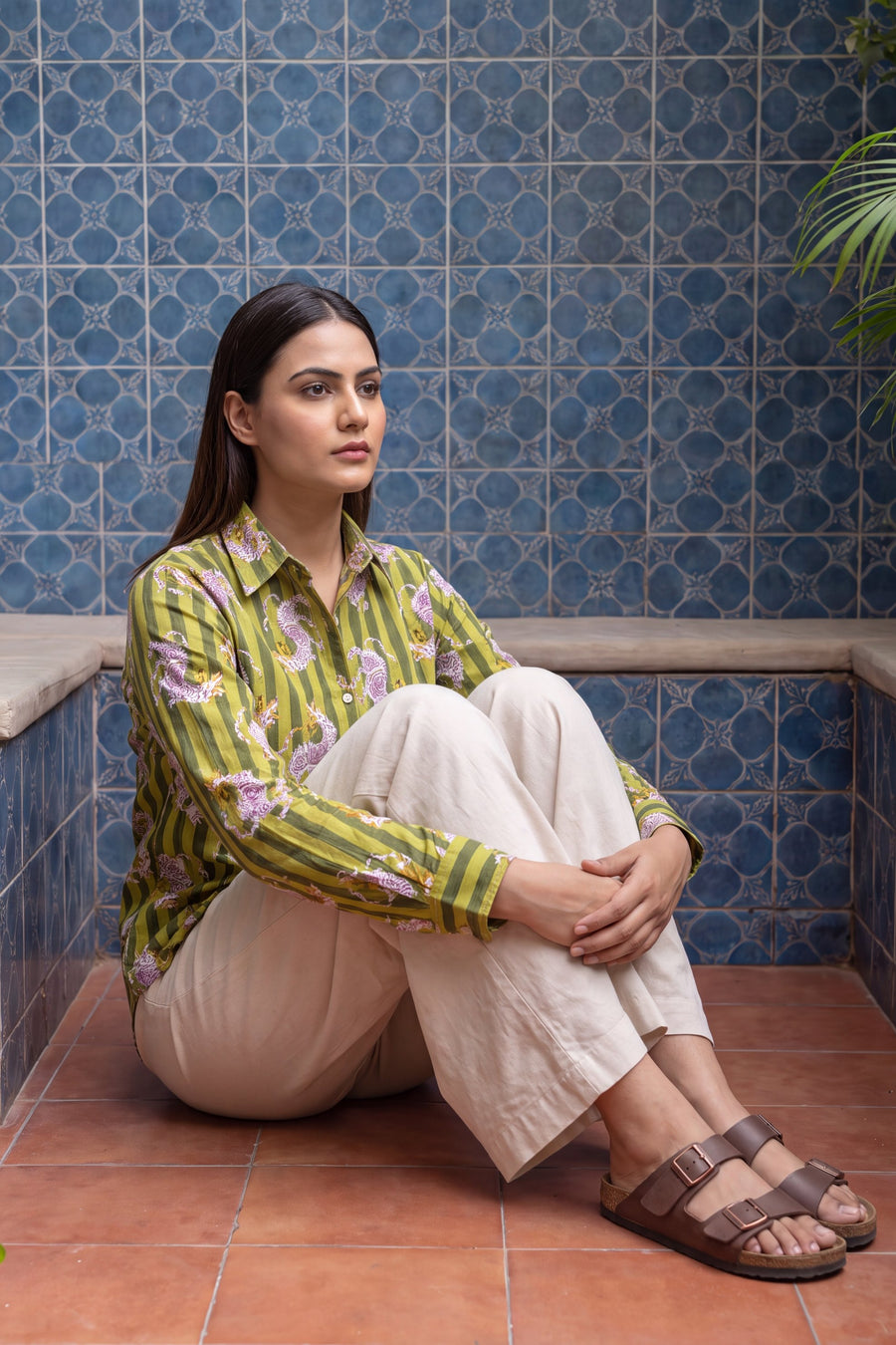 Pistachio Green Cotton Shirt — image 7