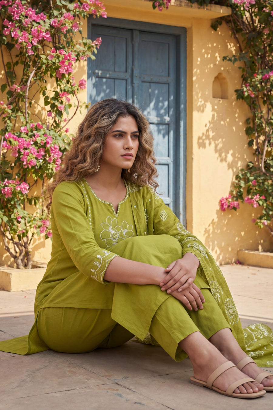 Evergreen Whisper Cotton Kurta Dupatta Set — image 7