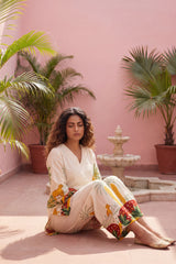 Sunset Savanna Cotton Flex Co-ord | Tropical Palm Camel Print | Me&My