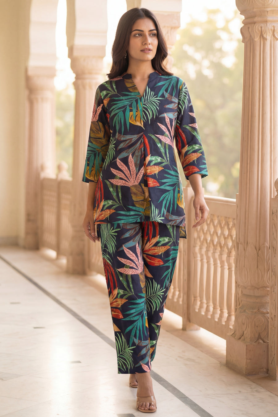 Paradise Escape Navy Cotton Co-ord Set — image 9