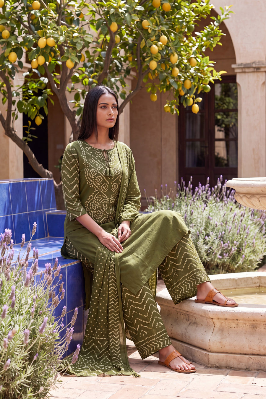 Fern Market Green Cotton Suit Set — image 3