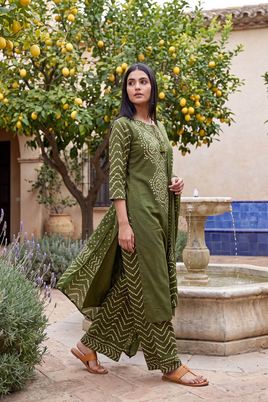 Fern Market Green Cotton Suit Set — image 4