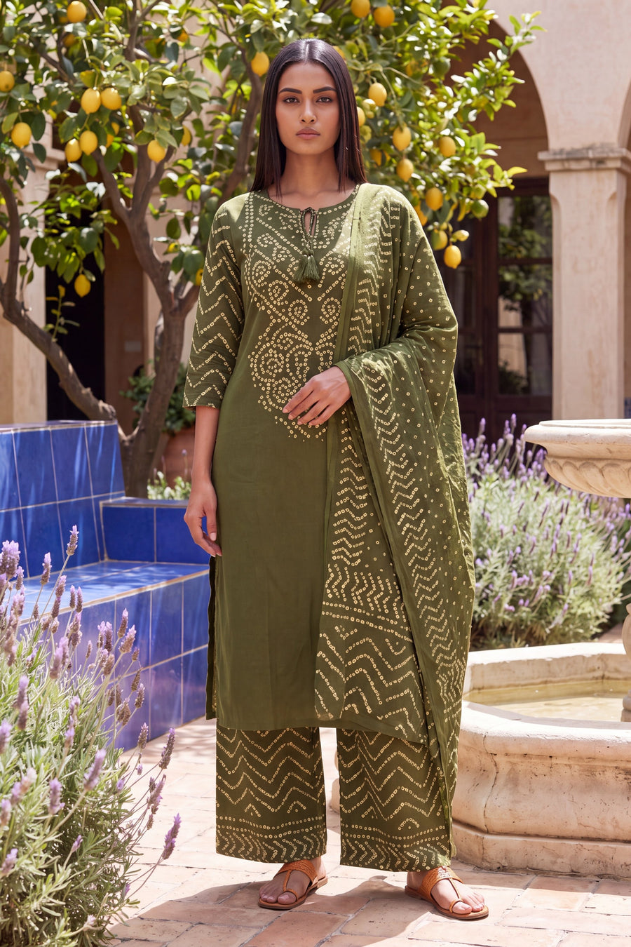 Fern Market Green Cotton Suit Set — image 6