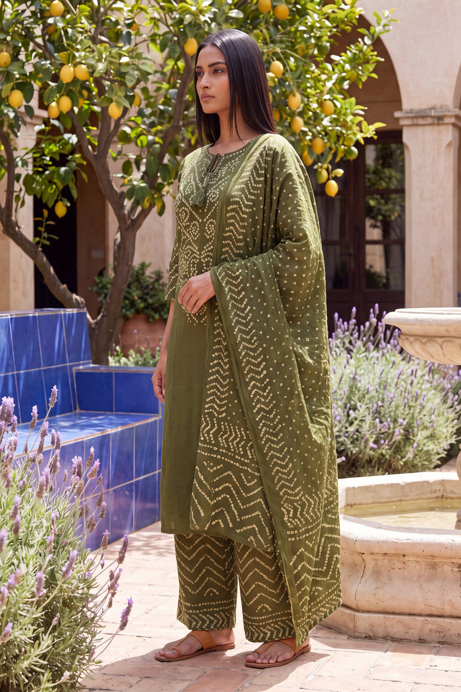 Fern Market Green Cotton Suit Set — image 8