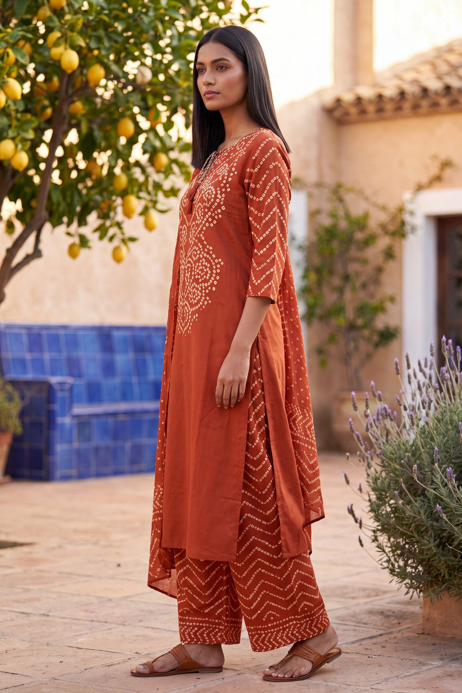 Marigold Market Orange Cotton Suit Set — image 11