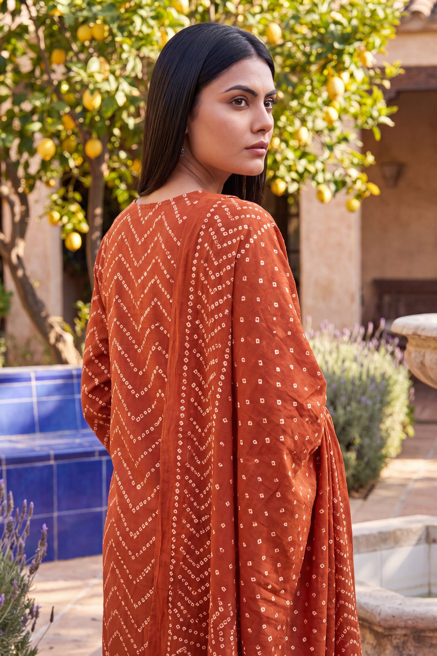 Marigold Market Orange Cotton Suit Set — image 12