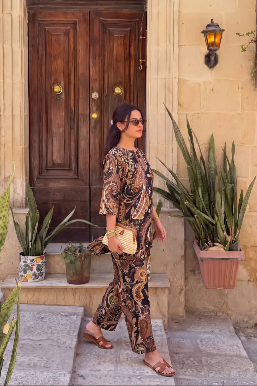 Ebony Paisley Cotton Co-ord Set — image 4