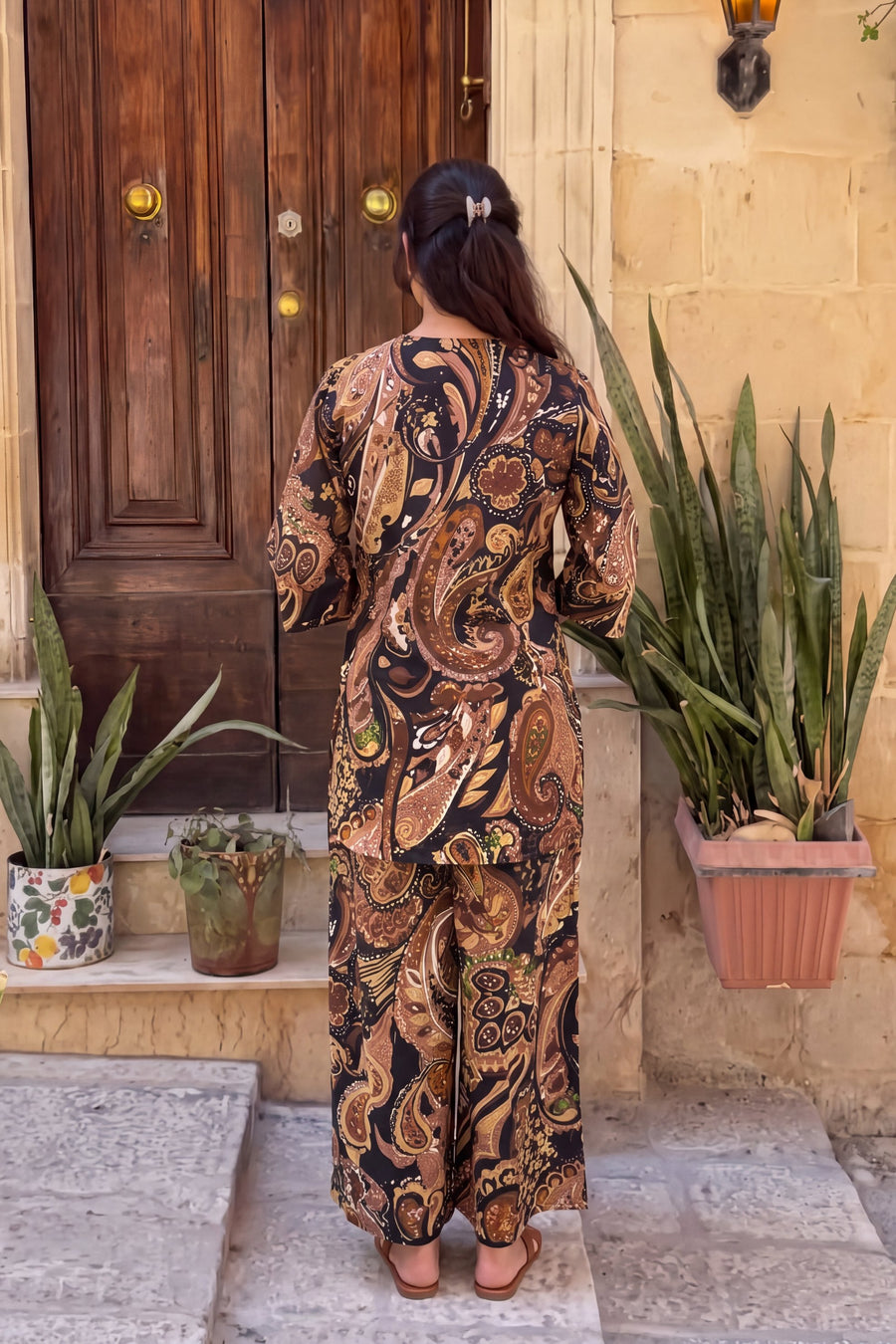 Ebony Paisley Cotton Co-ord Set — image 13
