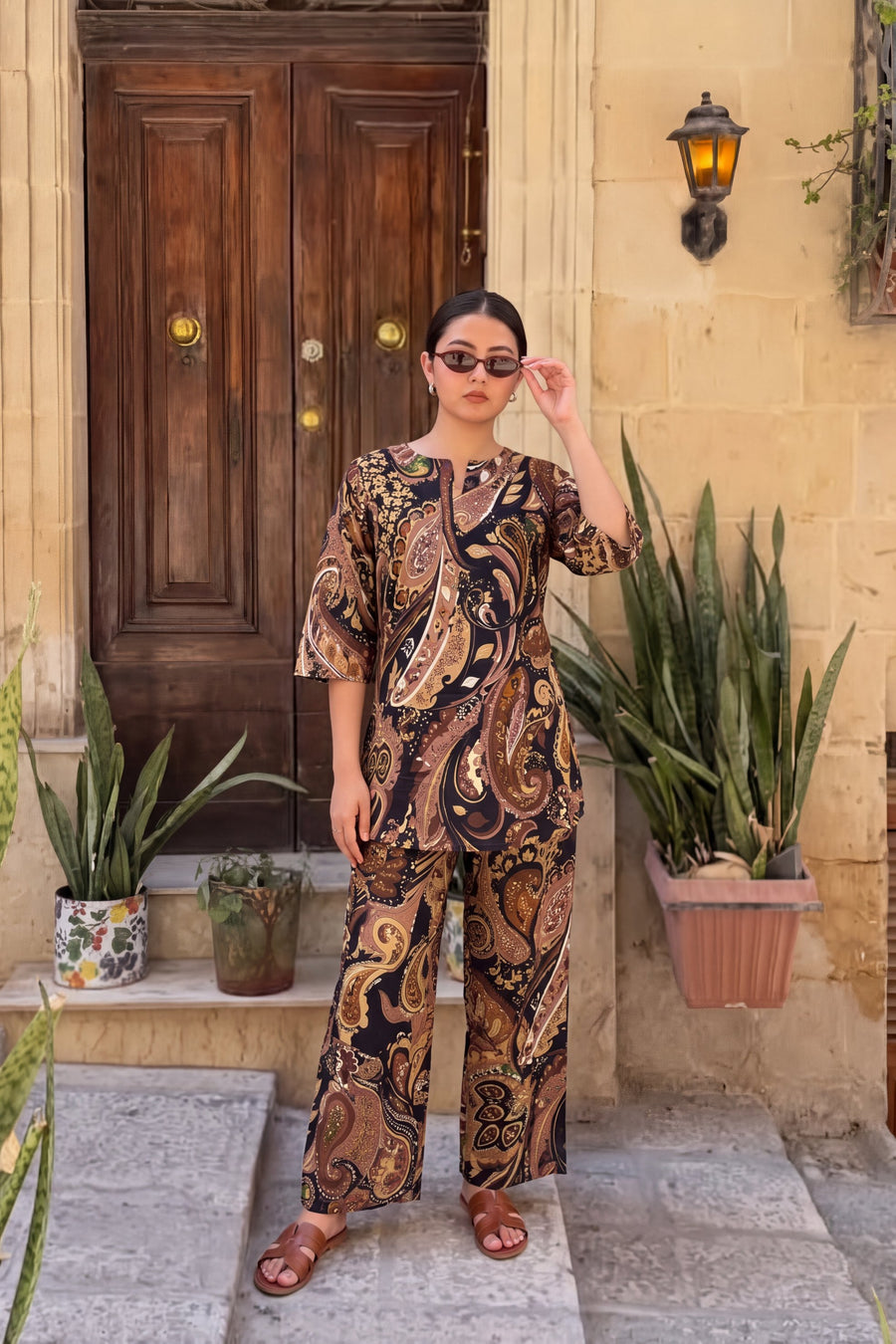 Ebony Paisley Cotton Co-ord Set — image 2