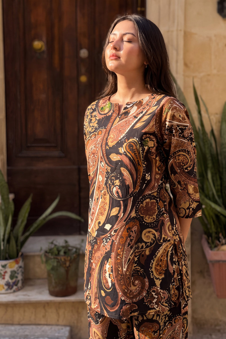 Ebony Paisley Cotton Co-ord Set — image 22