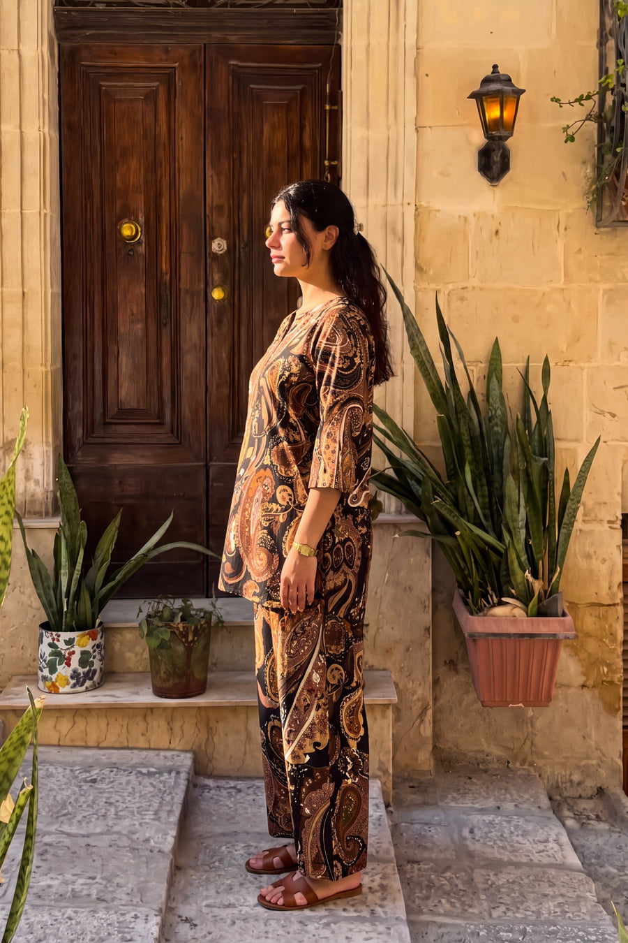 Ebony Paisley Cotton Co-ord Set — image 16