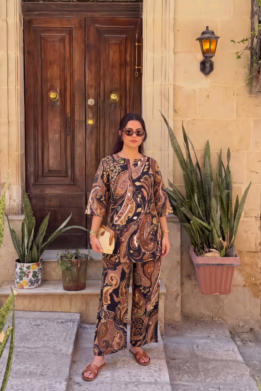 Ebony Paisley Cotton Co-ord Set — image 3