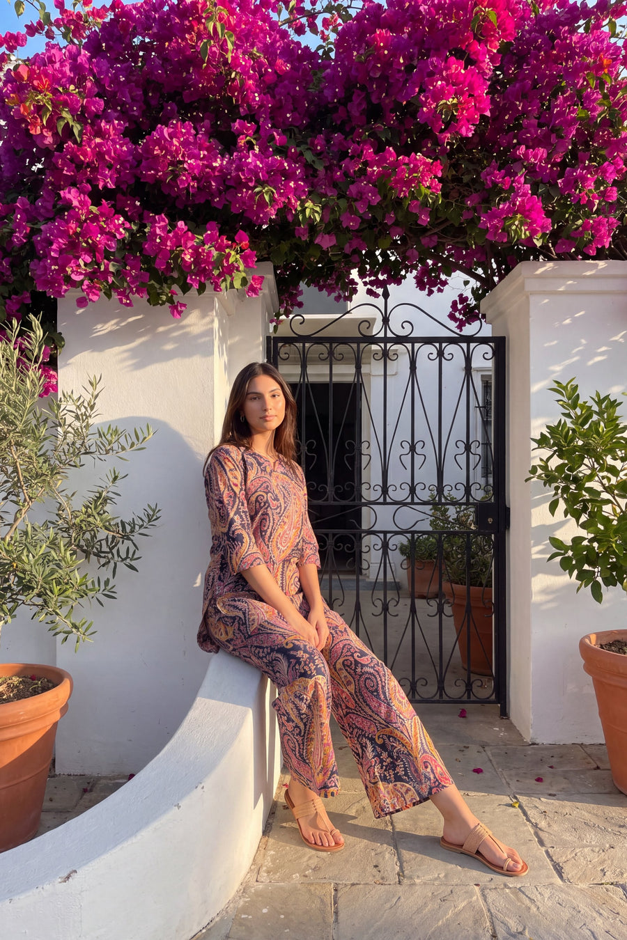 Midnight Paisley Cotton Co-ord Set — image 5