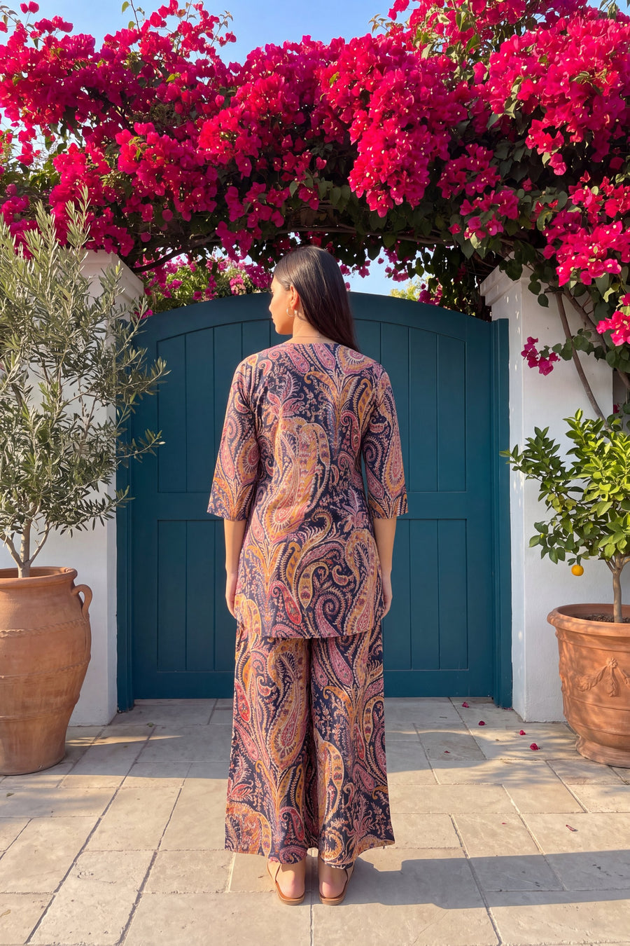 Midnight Paisley Cotton Co-ord Set — image 10