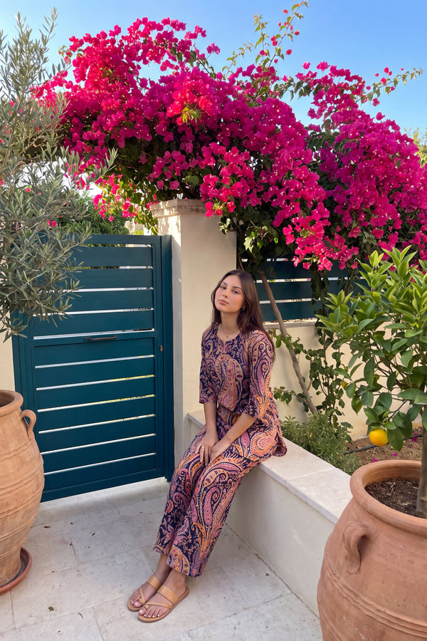 Midnight Paisley Cotton Co-ord Set
