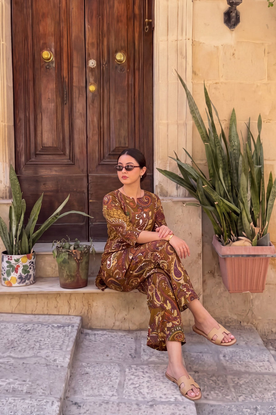 Hazelnut Paisley Cotton Co-ord Set — image 5
