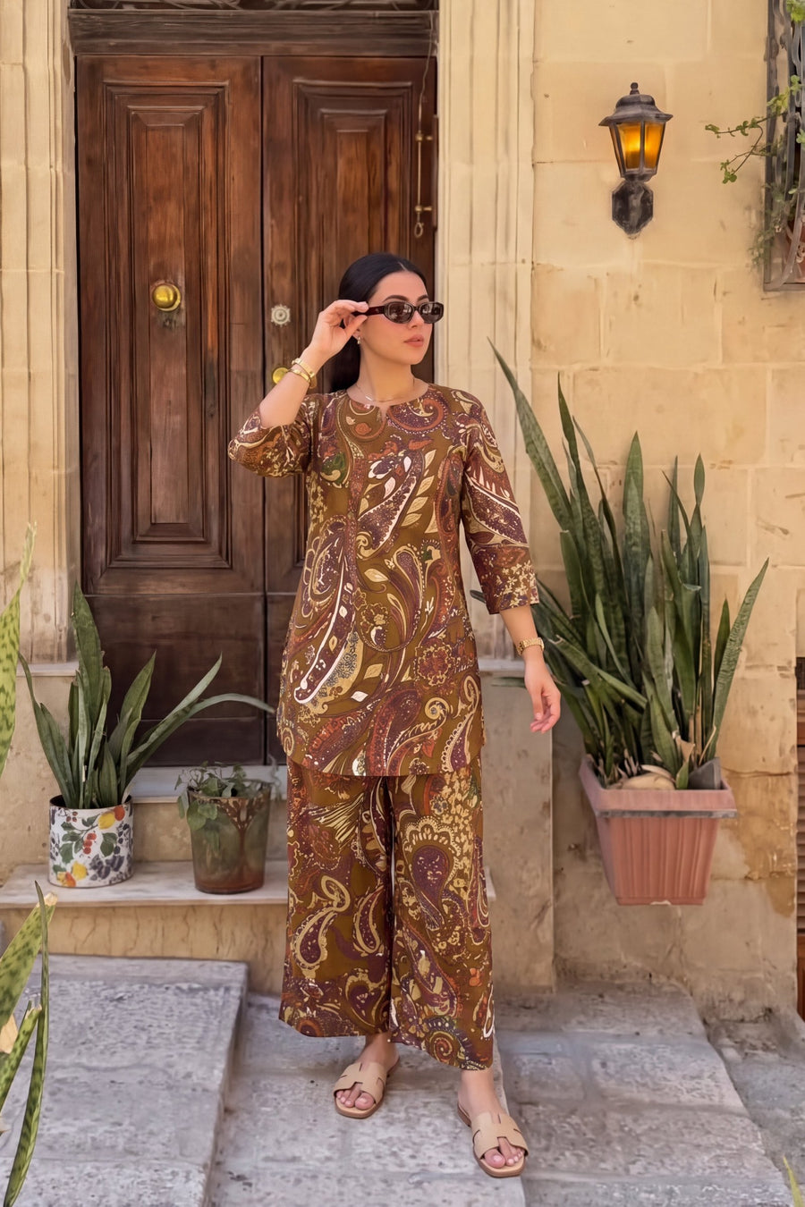 Hazelnut Paisley Cotton Co-ord Set — image 6