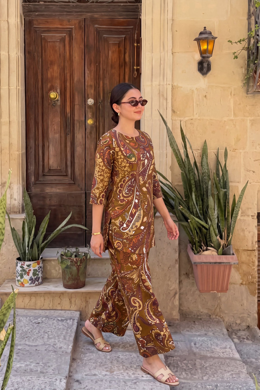 Hazelnut Paisley Cotton Co-ord Set — image 8