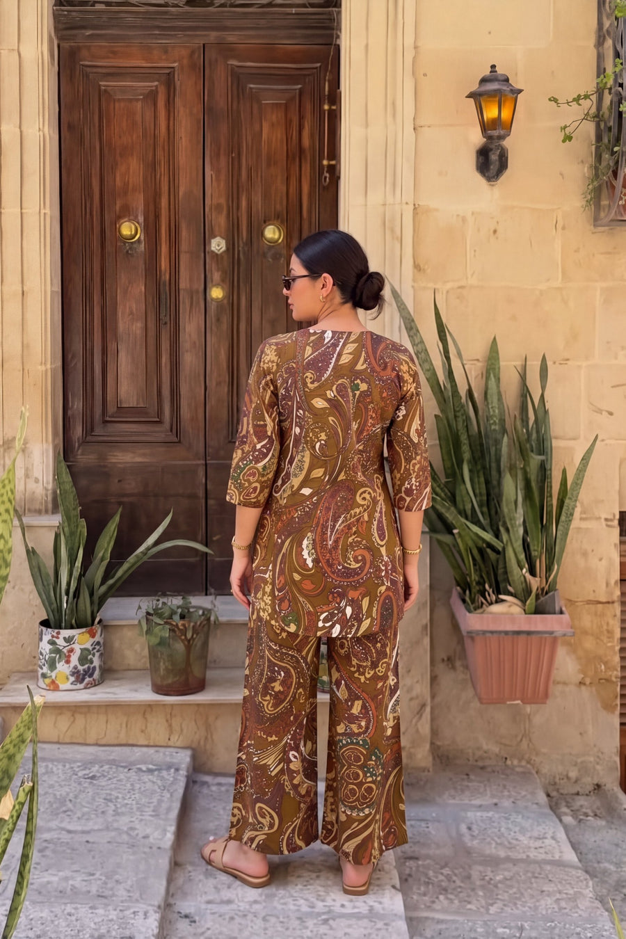 Hazelnut Paisley Cotton Co-ord Set — image 9