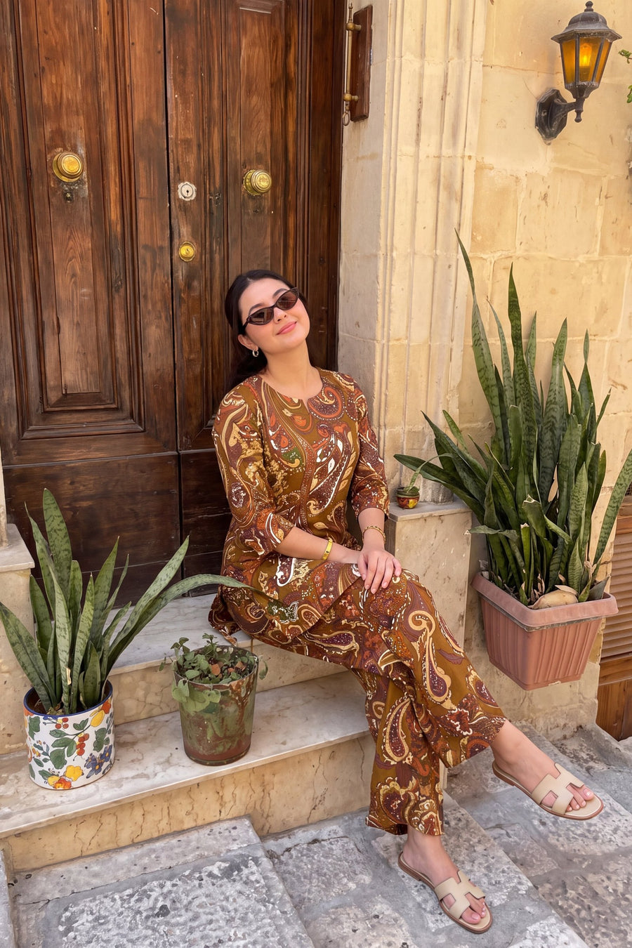 Hazelnut Paisley Cotton Co-ord Set — image 10