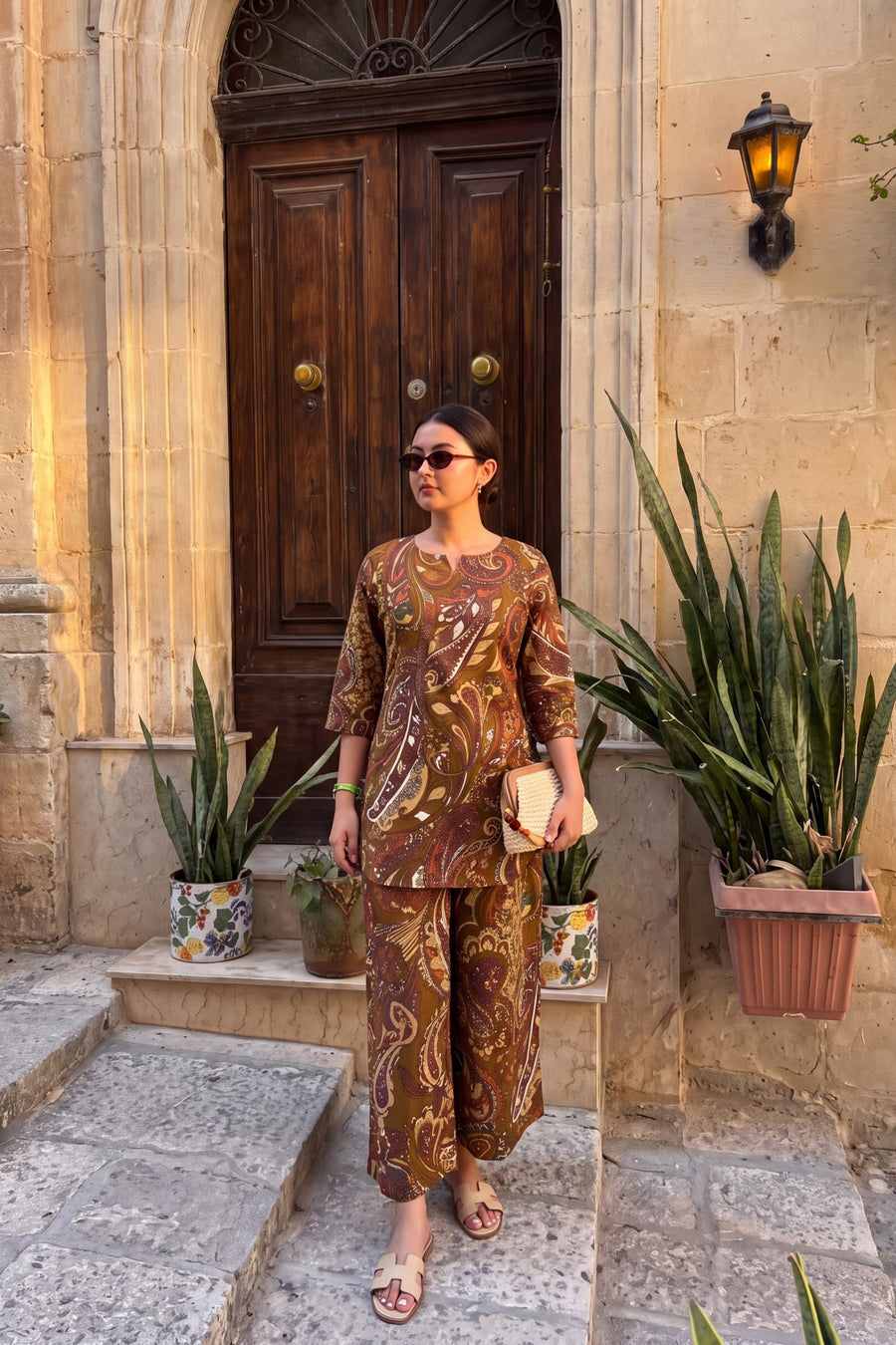 Hazelnut Paisley Cotton Co-ord Set — image 11