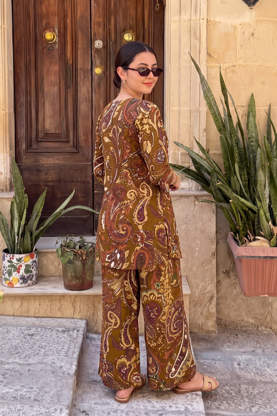 Hazelnut Paisley Cotton Co-ord Set — image 13