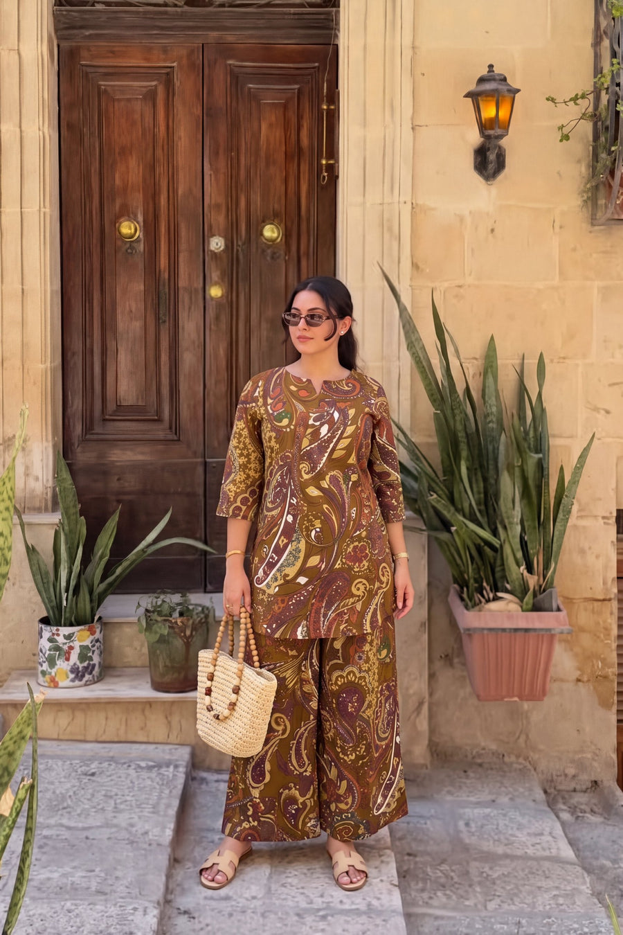Hazelnut Paisley Cotton Co-ord Set — image 14