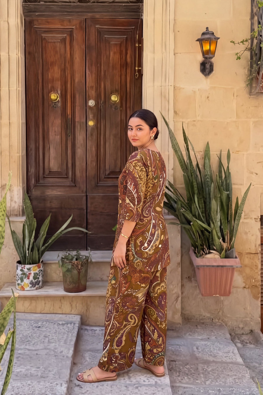 Hazelnut Paisley Cotton Co-ord Set — image 15