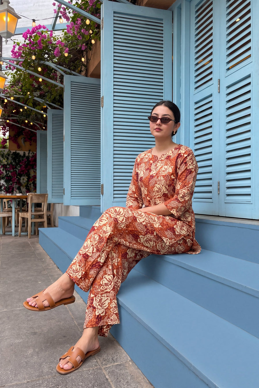 Rust Blossom Cotton Co-ord Set — image 6
