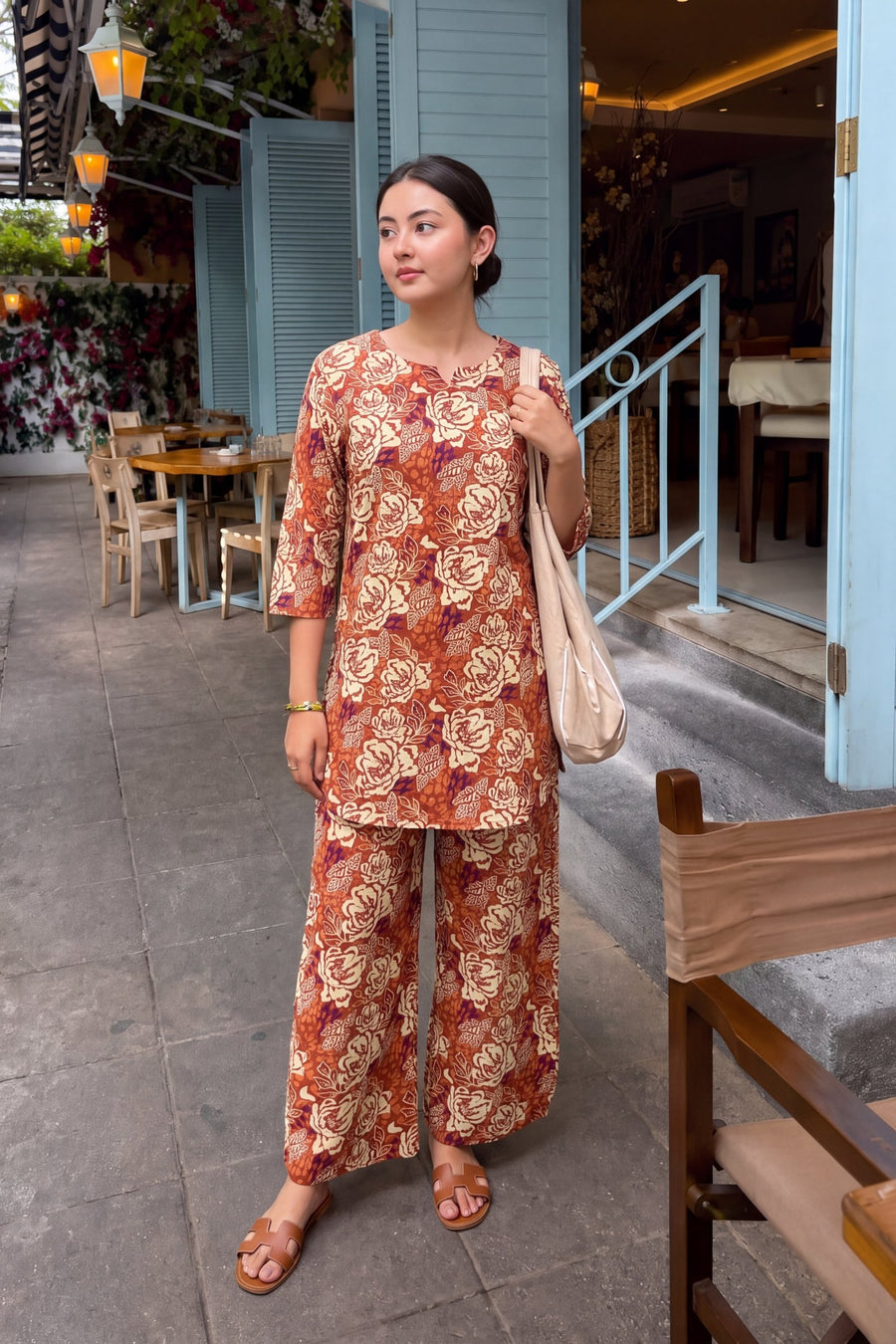 Rust Blossom Cotton Co-ord Set — image 8
