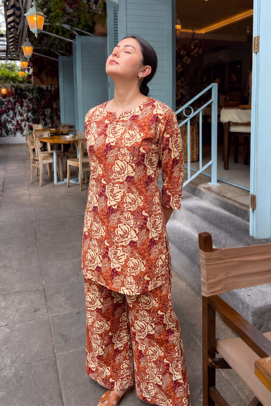 Rust Blossom Cotton Co-ord Set — image 10