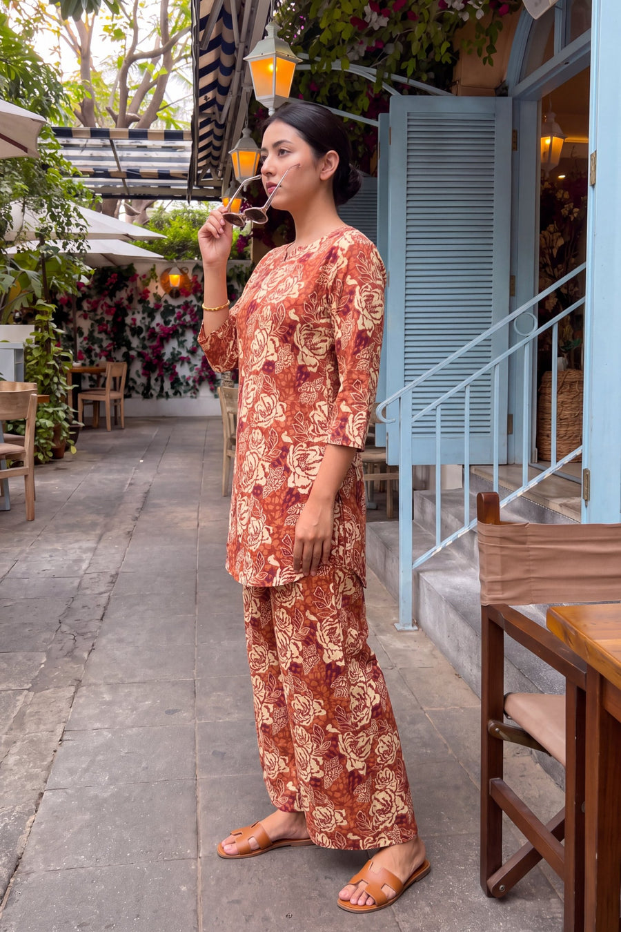 Rust Blossom Cotton Co-ord Set — image 11