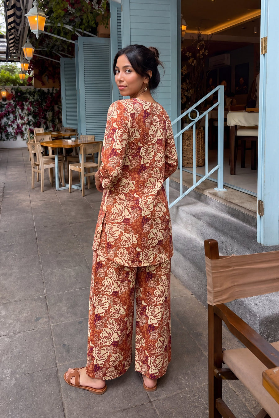 Rust Blossom Cotton Co-ord Set — image 12