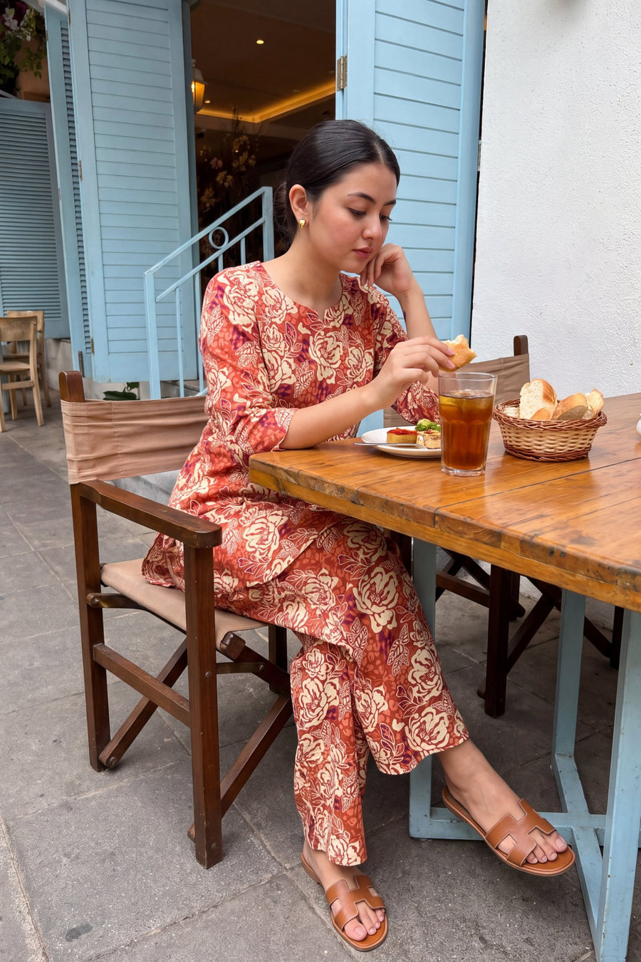 Rust Blossom Cotton Co-ord Set — image 14