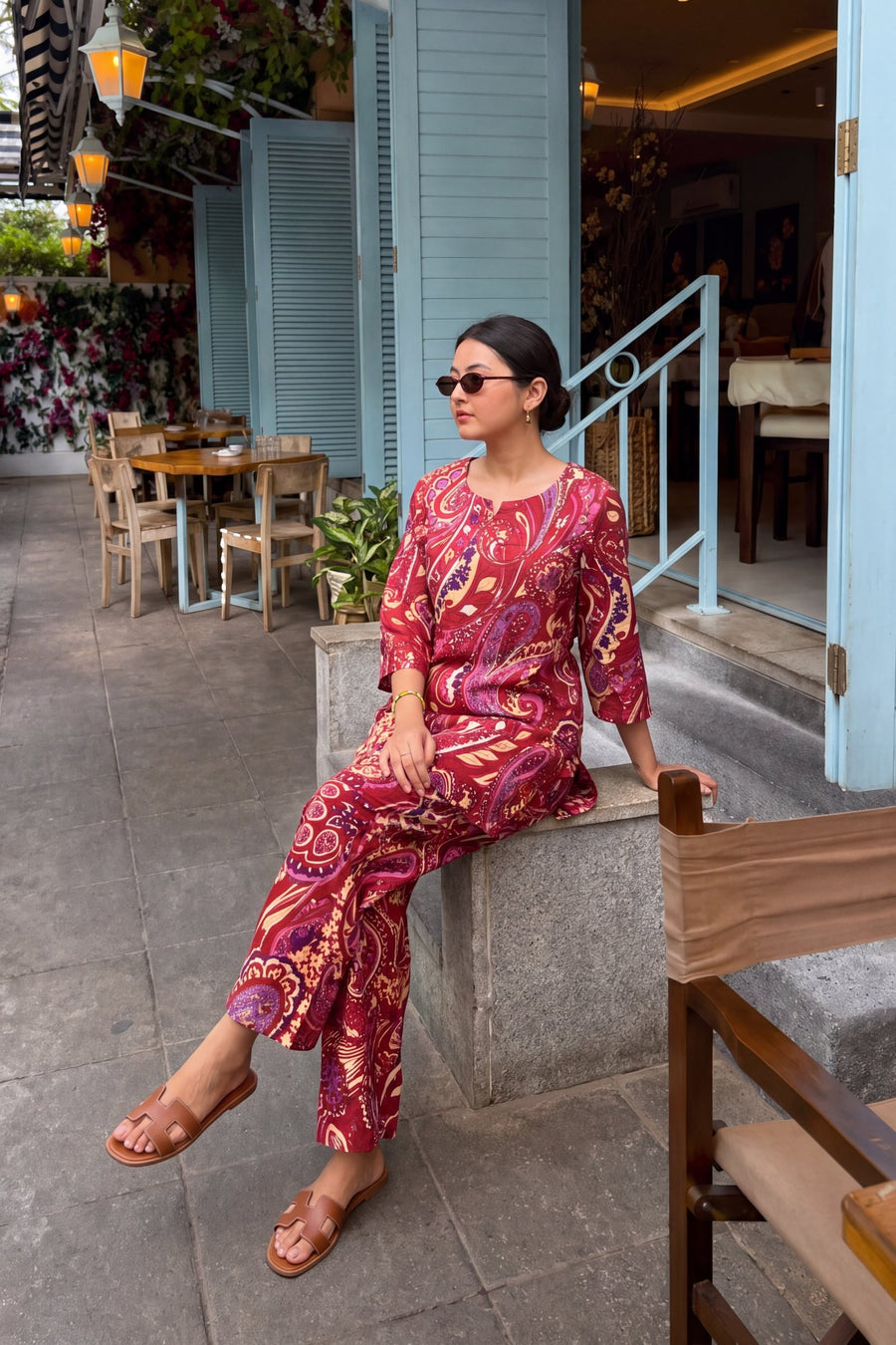 Scarlet Swirl Cotton Co-ord Set — image 6