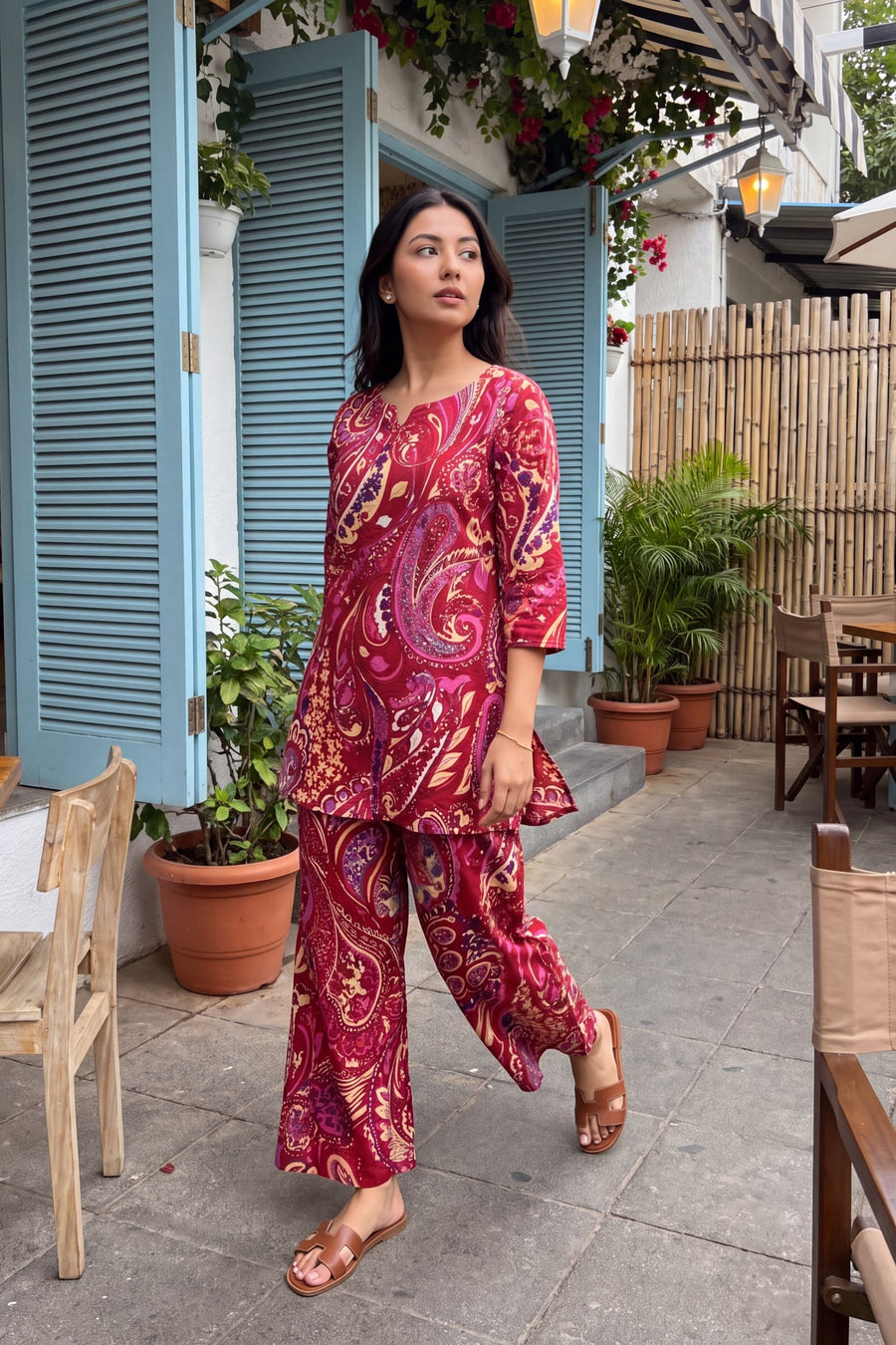 Scarlet Swirl Cotton Co-ord Set — image 9