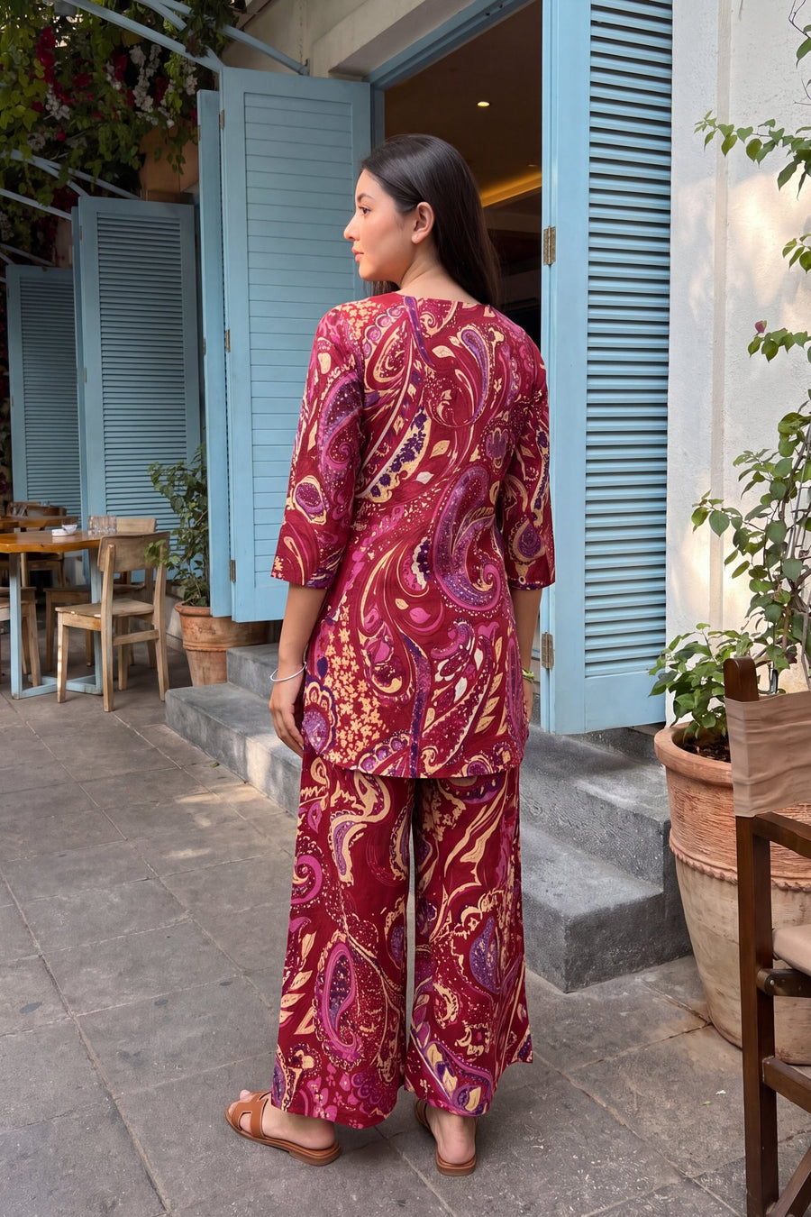 Scarlet Swirl Cotton Co-ord Set — image 10