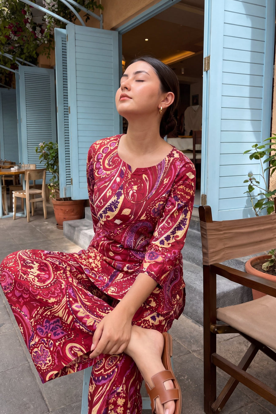 Scarlet Swirl Cotton Co-ord Set — image 12