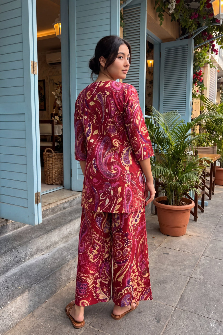 Scarlet Swirl Cotton Co-ord Set — image 14