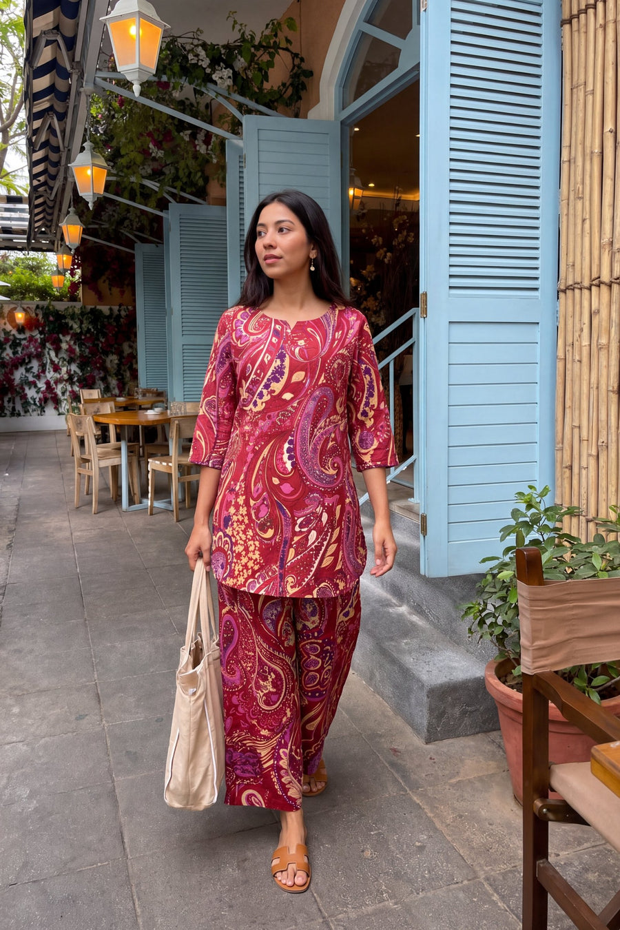 Scarlet Swirl Cotton Co-ord Set — image 17