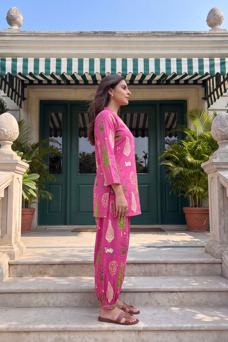 Fuchsia Folktale Cotton Farshi Salwar Set — image 15
