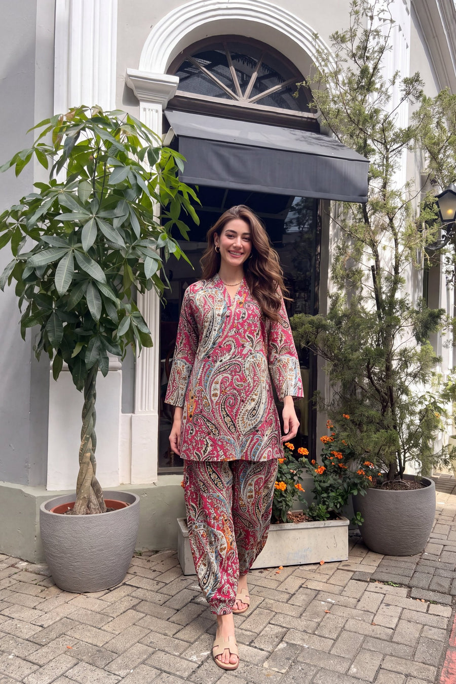 Camellia Paisley Cotton Farshi Salwar Set — image 5